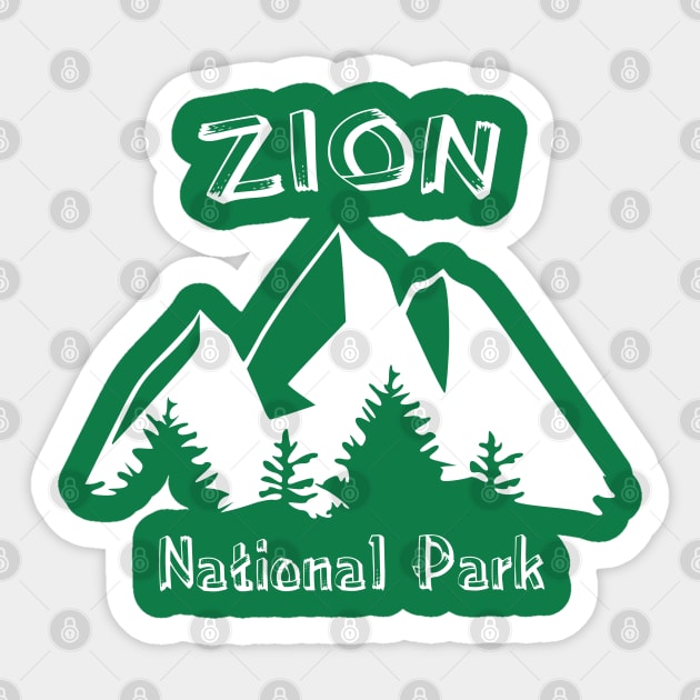 Zion National Park Sticker by esskay1000